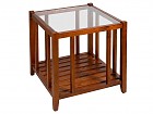 Mesa de centro pequeña madera y cristal