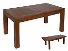 Mesa extensible de madera de mindi Nature