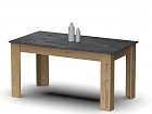 Mesa extensible combinada color roble y negro