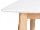 Mesa rectangular lacada blanco, patas color natural