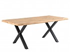 Mesa de comedor de madera de roble con patas metal de 160 cm