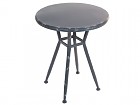 Mesa auxiliar redonda metal negra