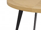 Mesa redonda 120 cm roble y patas negras metal