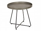 Mesa de metal ovalada hierro