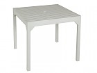 Mesa blanca para sombrilla