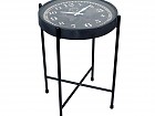 Mesa plegable pequeña con tablero reloj y cristal