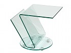 Mesa revistero de cristal transparente