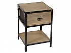 Mesita 1 cajón madera y metal