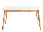 Mesa comedor extensible, lacada en blanco