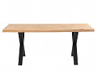 Mesa comedor de 140 cm de madera de roble y patas de metal