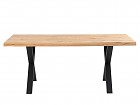 Mesa madera Roble, patas metal color negro 160 cm