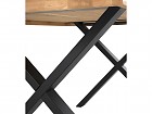 Mesa de comedor de madera de roble con patas metal de 160 cm