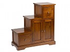 Mueble escalera de madera con cajones y armario