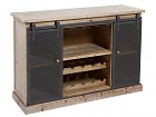 Mueble botellero industrial madera y hierro