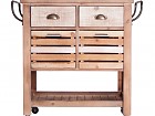 Mueble buffet de madera con cajones y ruedas