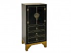 Mueble oriental negro y dorado con cajones