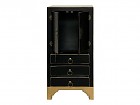 Mueble oriental negro y dorado con cajones