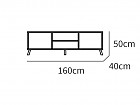 Mueble TV 160 cm color roble aurora Oslo