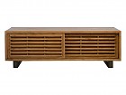 Mueble TV industrial de madera mindi y puertas correderas Cairo