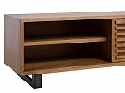 Mueble TV industrial de madera mindi y puertas correderas Cairo