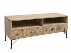 Mueble TV vintage de madera natural envejecida