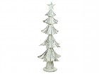 Árbol navidad plata y blanco 63 cm