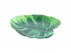 Plato decorativo forma hoja de cristal