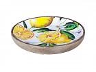 Plato madera con diseño limones 15cm