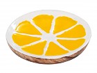 Plato madera amarillo 