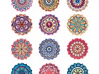 Posavasos de cerámica 12 mandalas colores