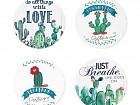 Posavasos de cerámica 4 unidades de cactus