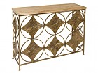 Consola de madera y metal rombos