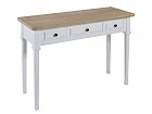 Consola blanca y madera Shabby Chic 3 cajones