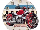 Reloj decorativo moto roja en metal vintage