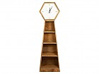 Reloj estantería rústico de madera 180 cm
