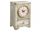 Reloj de madera gris vintage