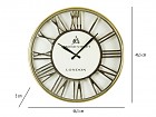 Reloj de pared dorado números romanos