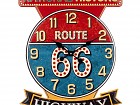 Reloj de pared Ruta 66 Highway cartel retro en metal