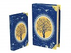 Set de 2 cajas libro árbol de la vida azul y amarillo