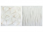 Set 2 cuadros abstractos blanco