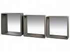 Conjunto 3 espejos cuadrados con bordes redondeados