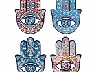 Set 4 posavasos mano de fátima antideslizantes