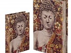 Set de 2 cajas decorativas con la imagen de Buda