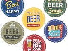 Set de 6 posavasos cerámica diseño tapón cerveza