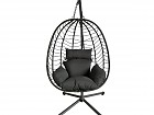 Silla colgante redonda negra