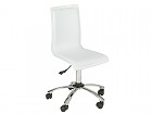 Silla escritorio blanca PVC y aluminio