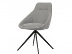 Silla tapizada giratoria con de patas metal