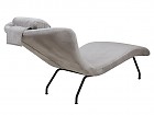 Sillón Chaise Longue moderno tapizado gris