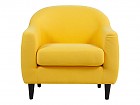 Sillón amarillo con patas negras