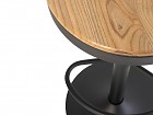 Taburete base metal y asiento de madera